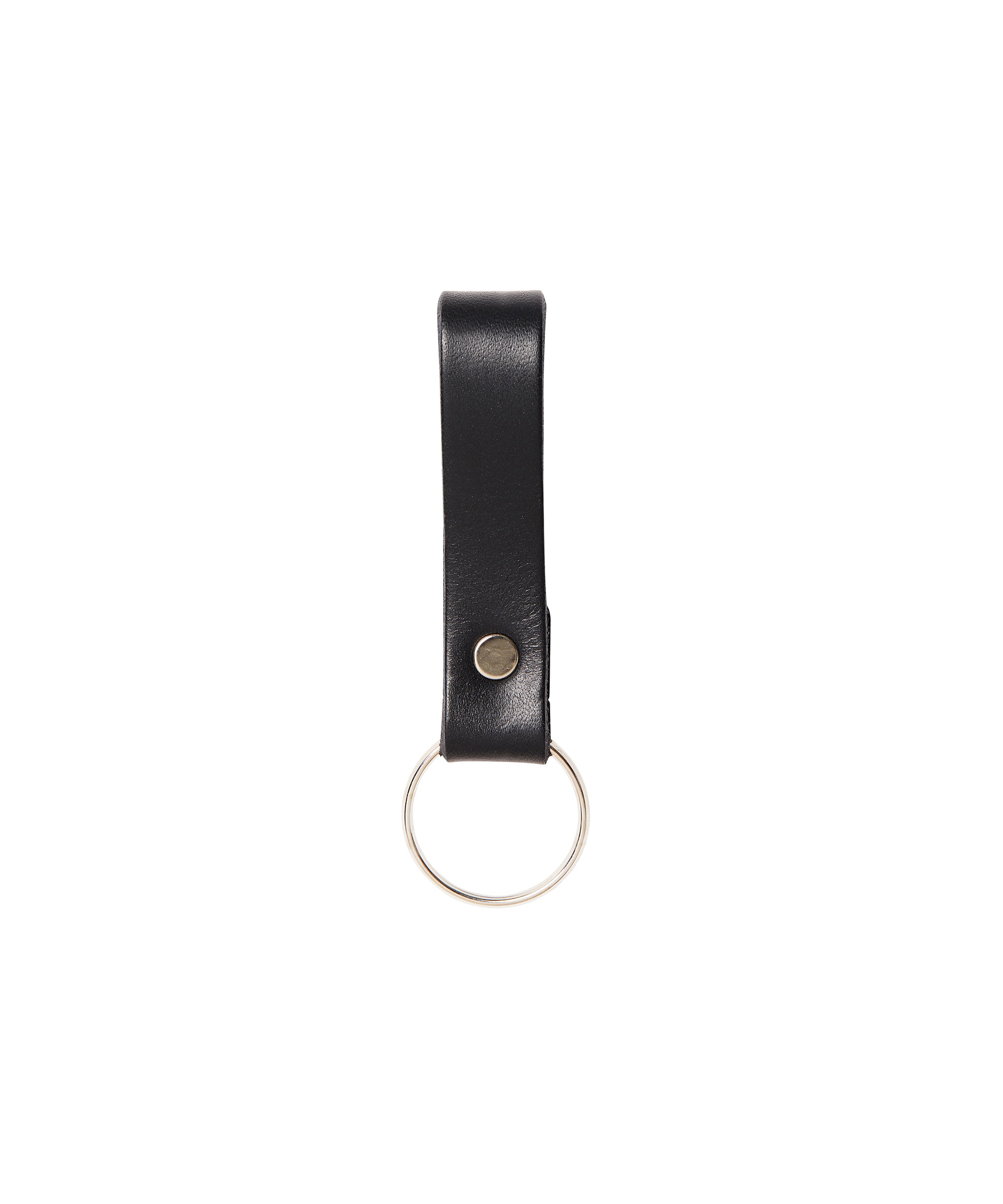 Leather key ring Black