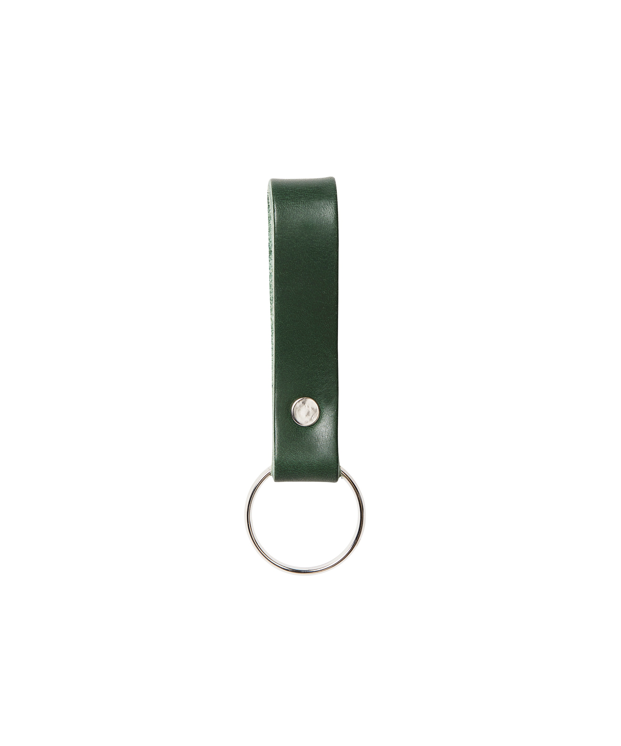 Leather key ring Green